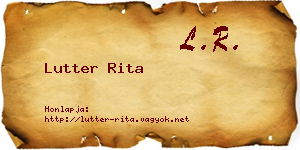 Lutter Rita névjegykártya